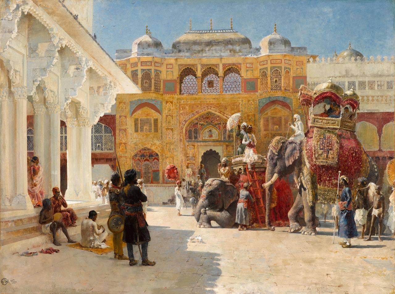 The Arrival of Prince Humbert, the Rajah, at the Palace of Amber by Edwin Lord Weeks