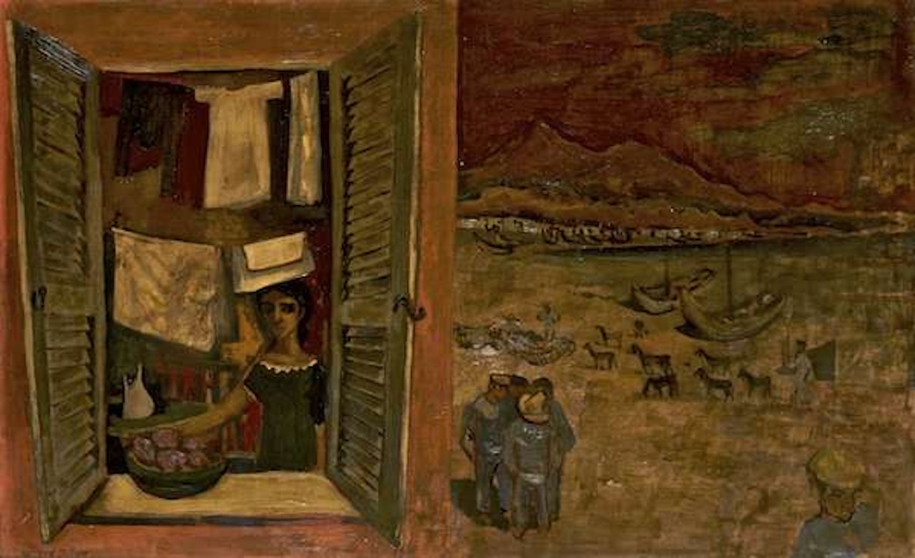 Spanish Fishing Village by Gerard Dillon