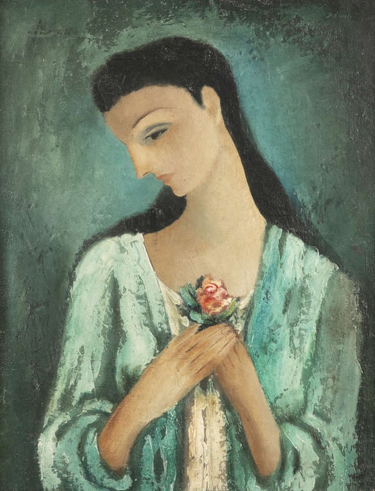 Girl with a flower by Daniel O'Neill
