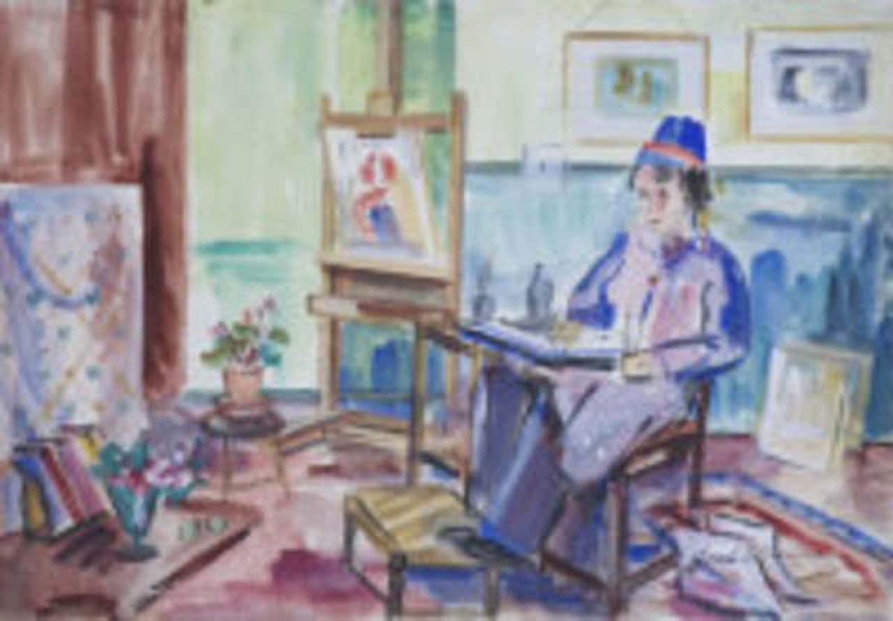 Harriett Kirkwood in her Studio, Collinstown Park by Norah McGuinness