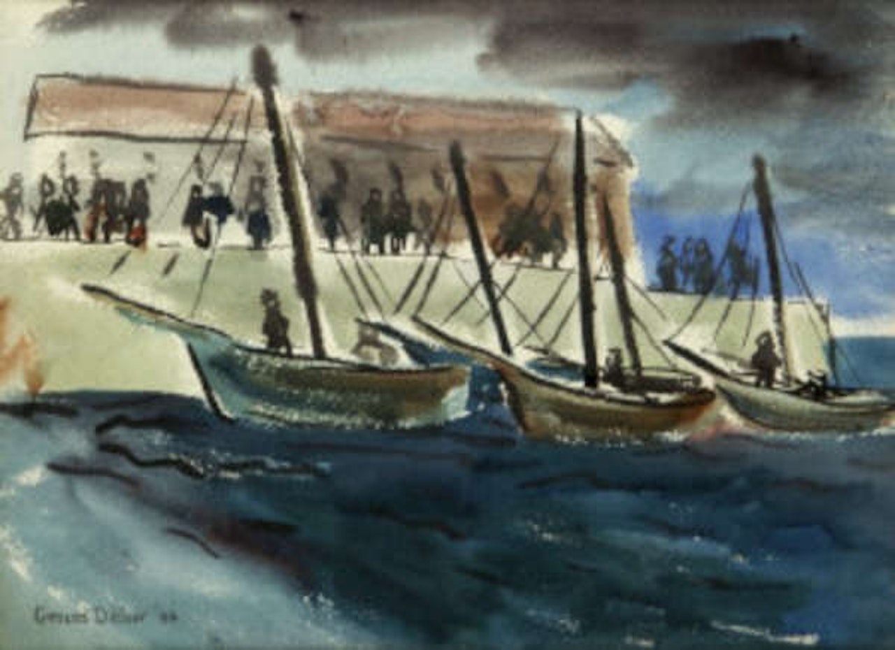 Aran Turf Boats by Gerard Dillon