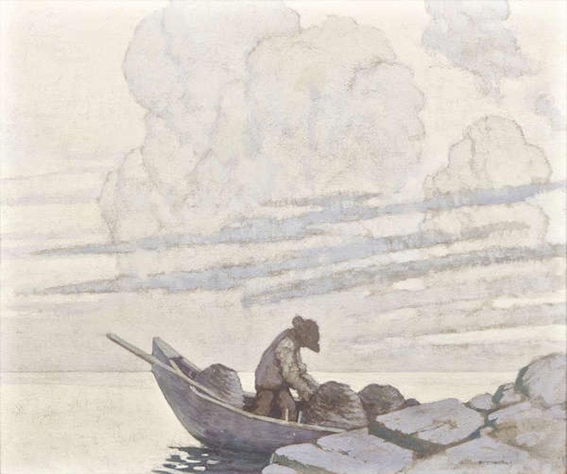 The Lobster Fisher at Dusk by Paul Henry