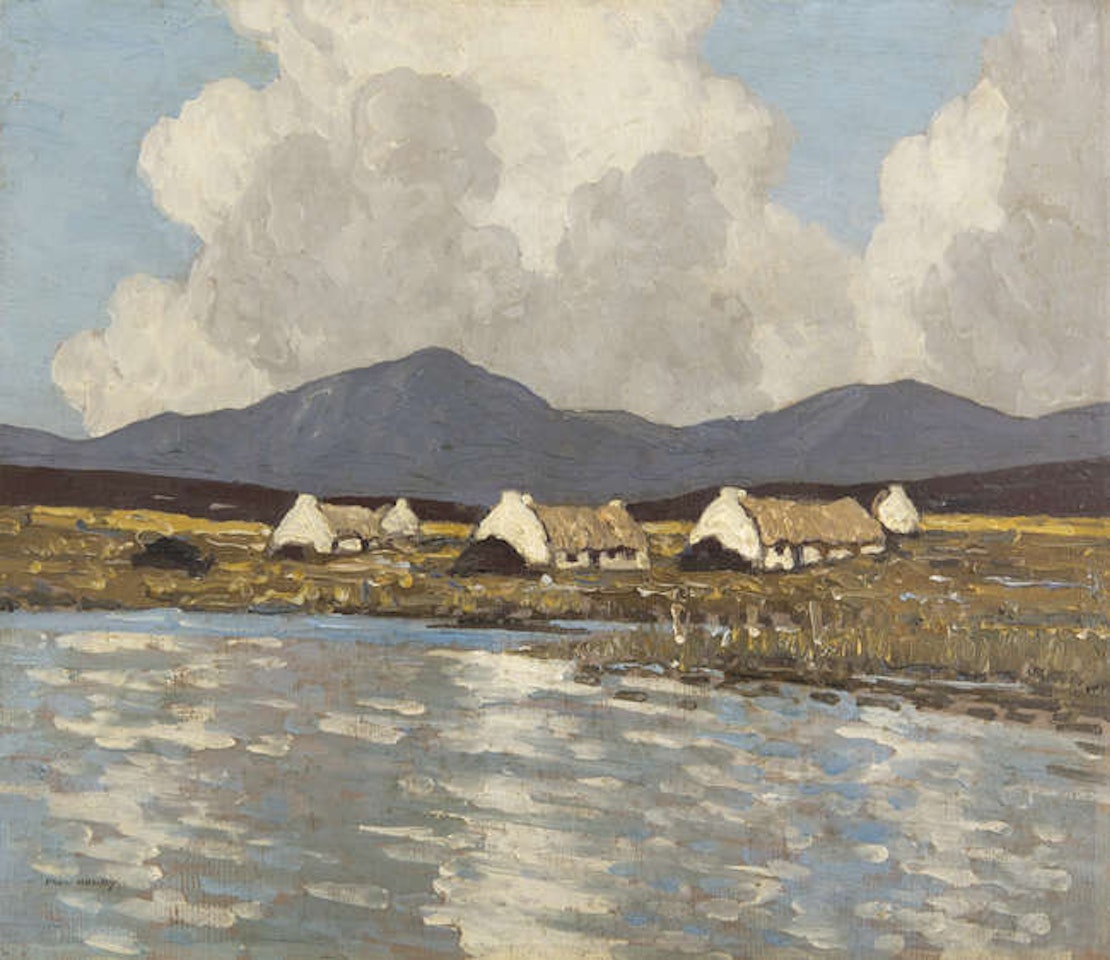 Cottages in a Landscape by Paul Henry