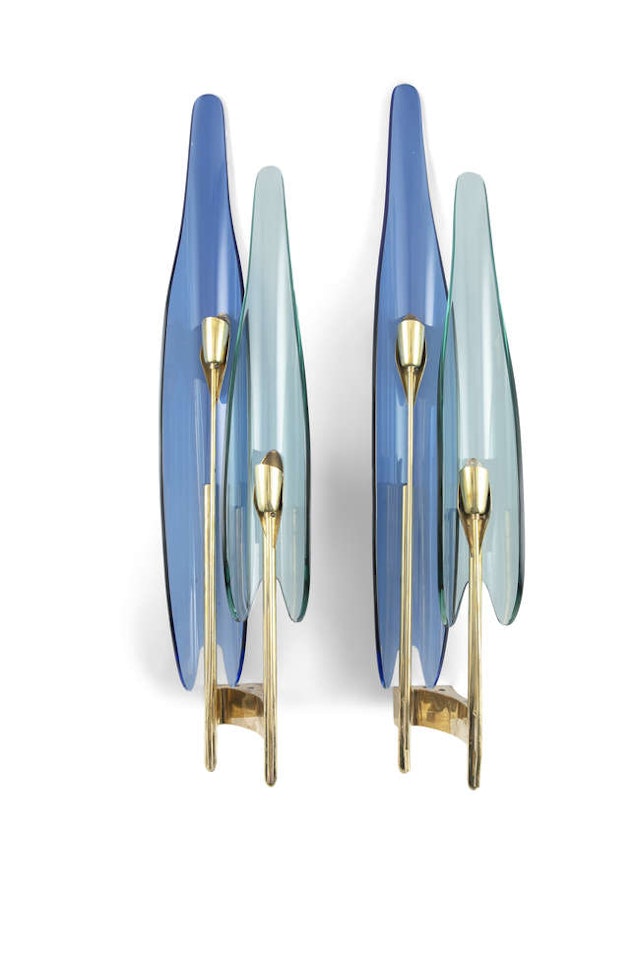 A pair of Dahlia wall lights model 1461 by Max Ingrand