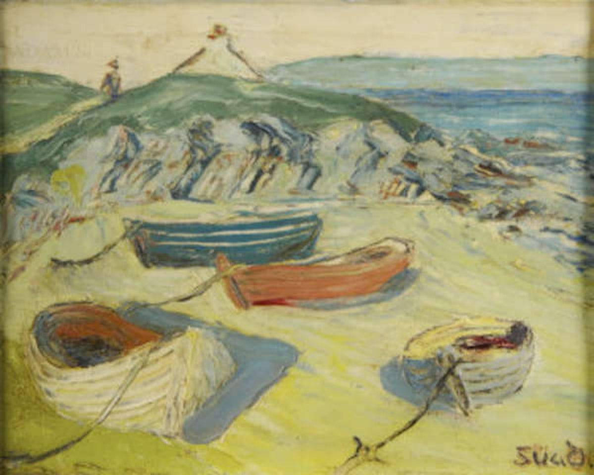 Rowing Boats, Ballyhoran, Co by Gerard Dillon