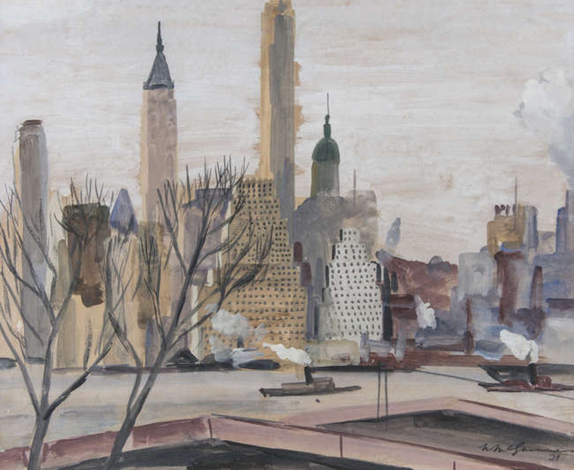 East River New York by Norah McGuinness