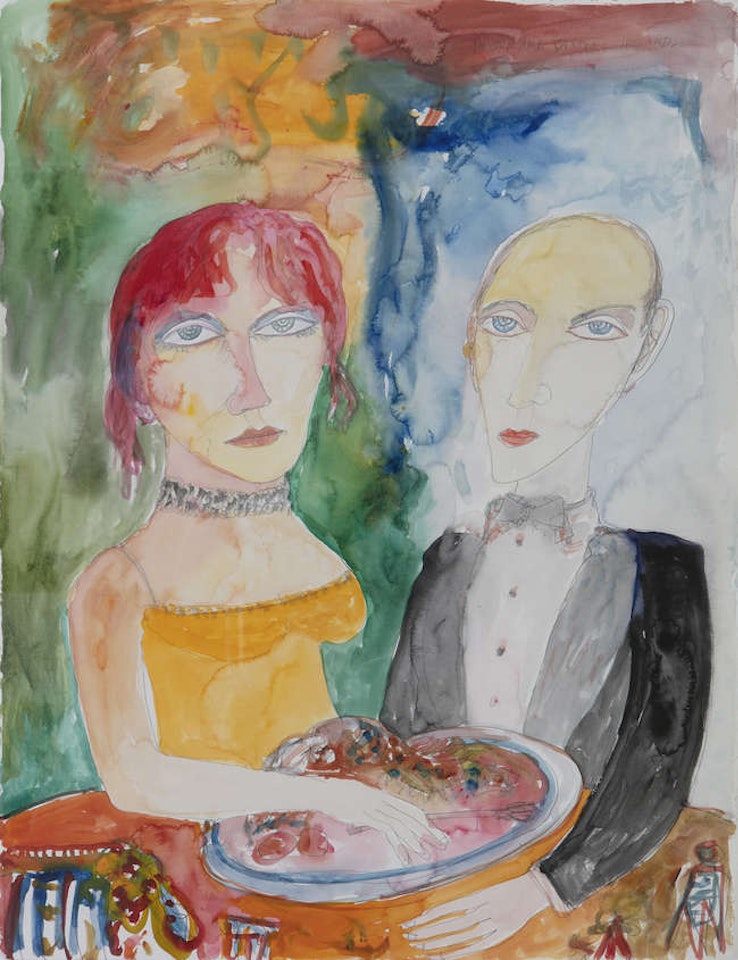 Dinner at Dromoland Castle, Ireland by John Bellany