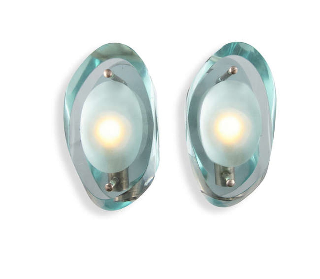 A pair of Micro wall lights, model no. 2093 by Max Ingrand