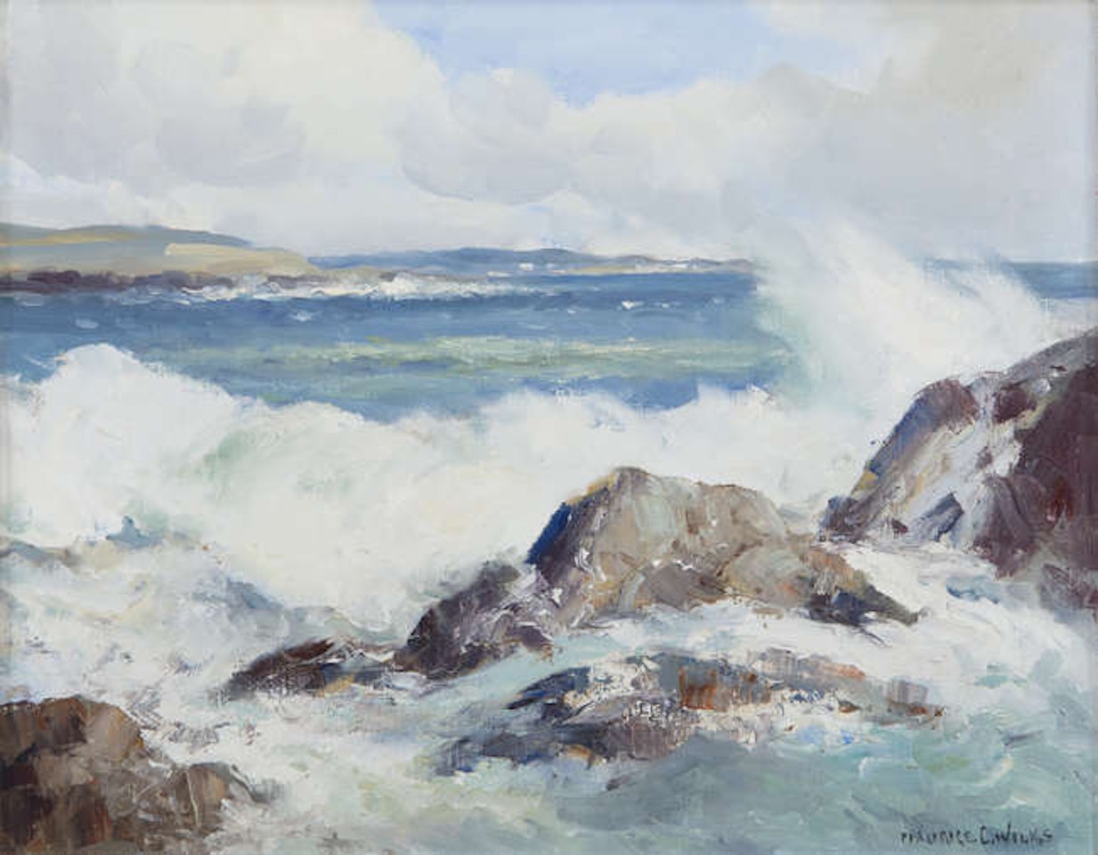Seas from the Atlantic, Mannin Bay by Maurice Canning Wilks