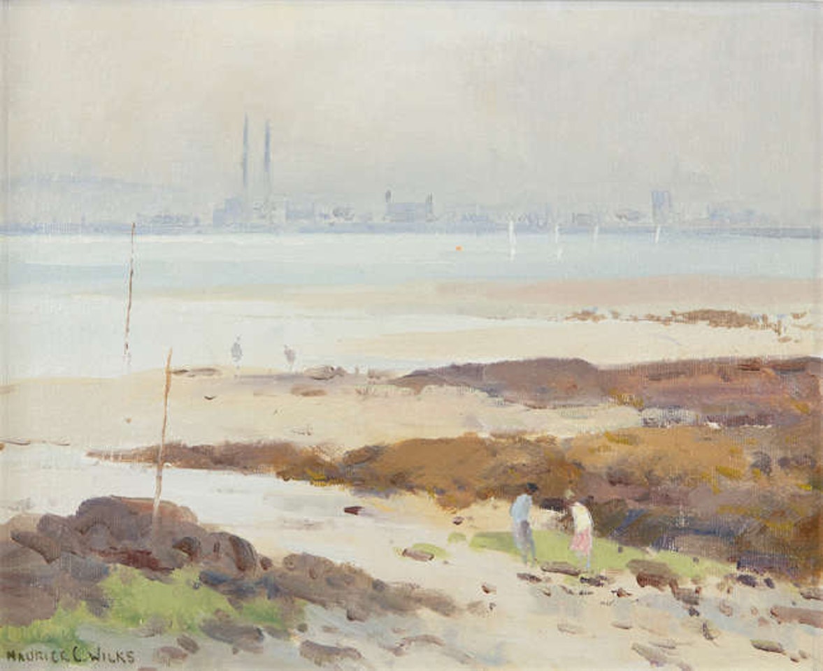 Misty Evening across Dublin Bay by Maurice Canning Wilks