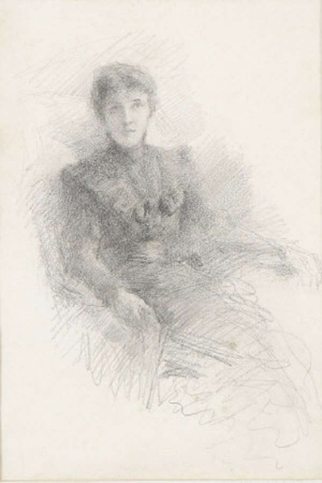 Portrait of a LadJy, possibly M?ire N? Sculligh by John Butler Yeats