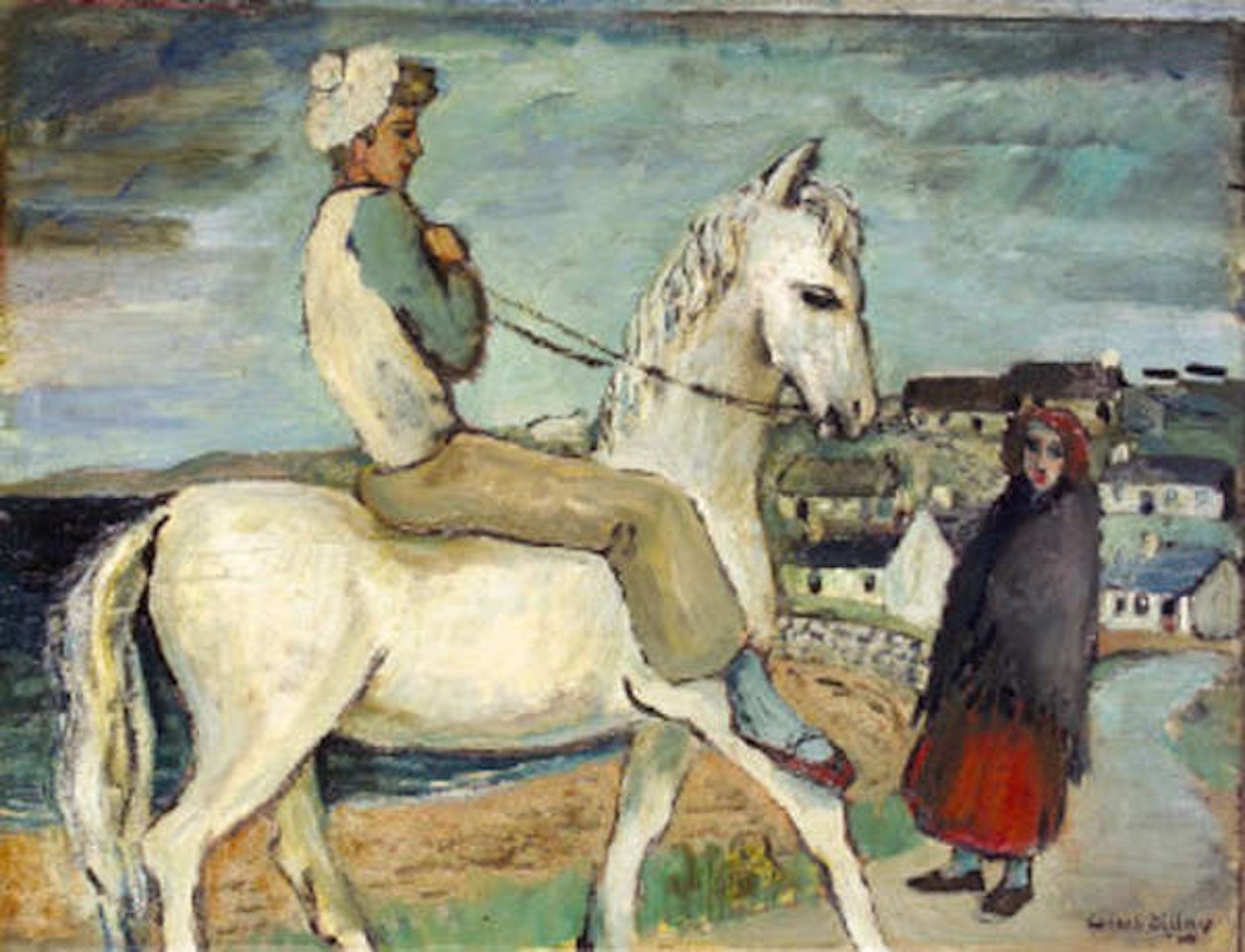 Aran Horse Man by Gerard Dillon