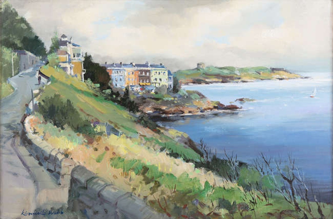A View towards Sorrento Terrace and Dalkey Island from Killiney, Dublin by Kenneth Webb