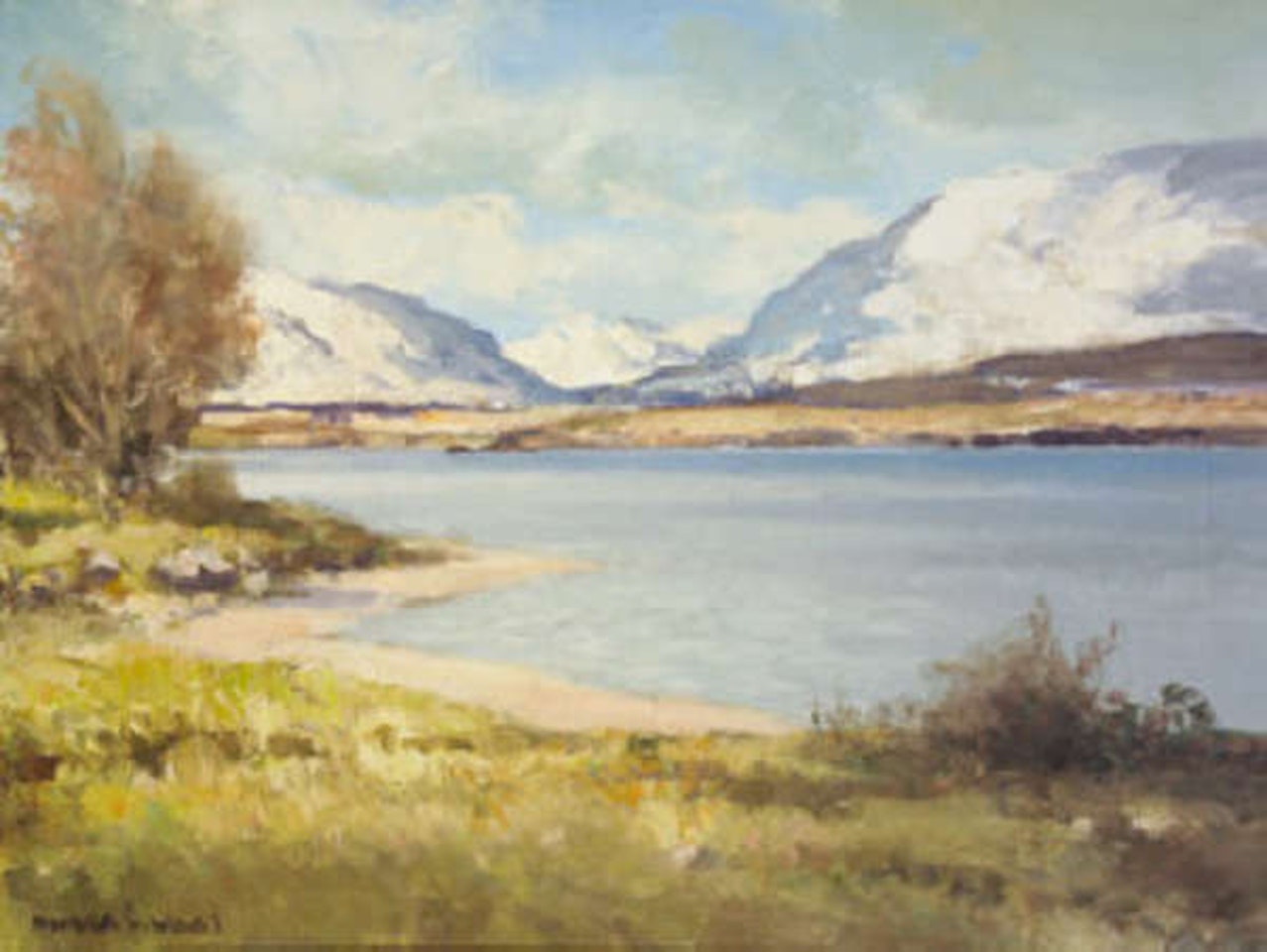 Winter, Lough Kylemore, Connemara by Maurice Canning Wilks