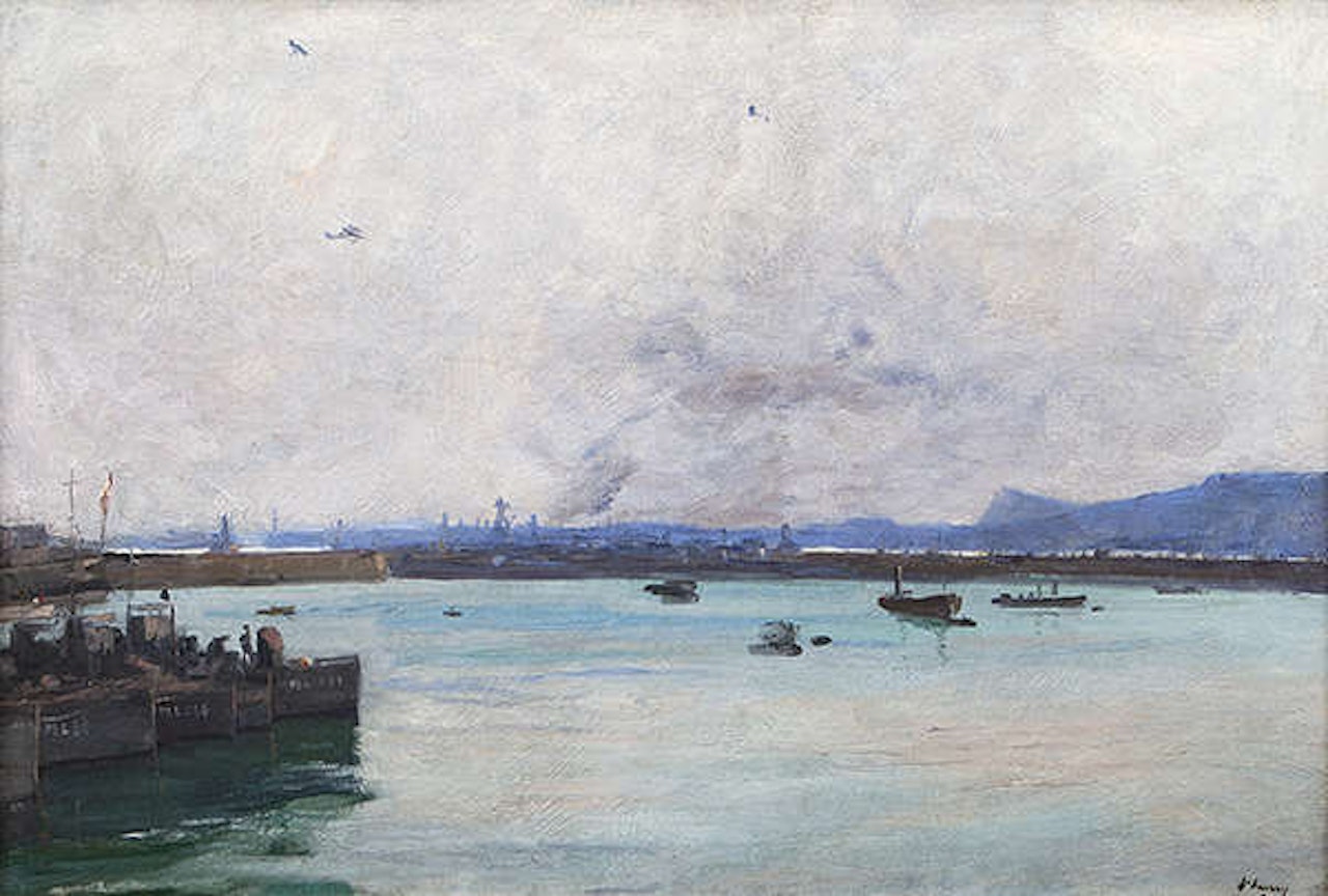 Dover Harbour; (The Fleet at Anchor) by John Lavery