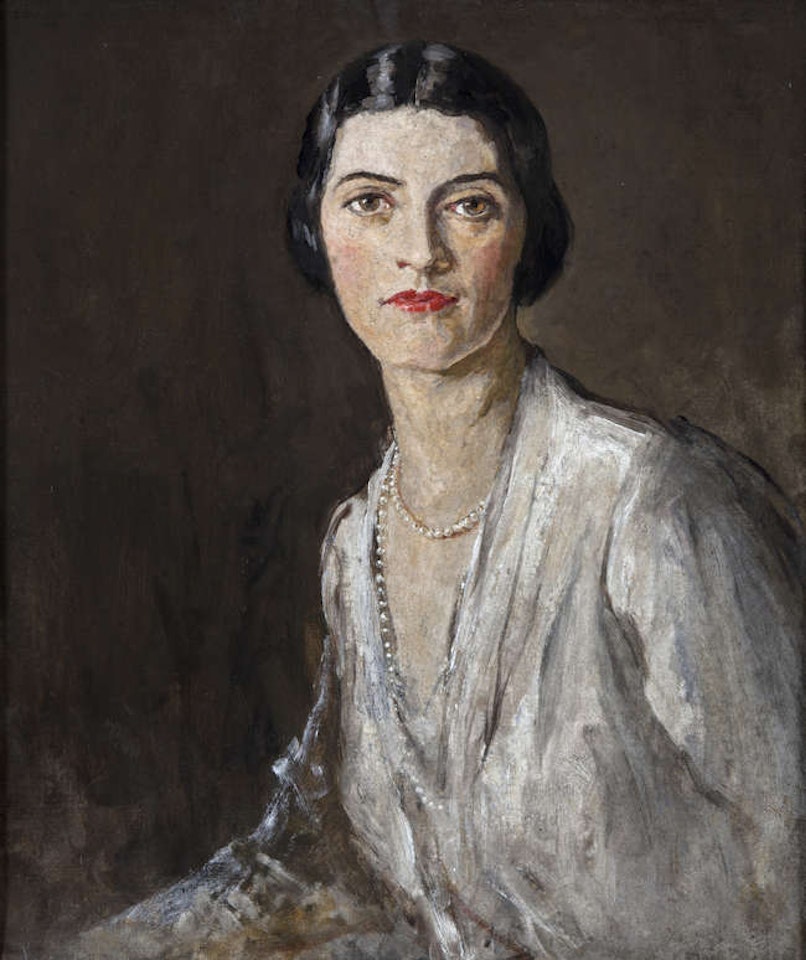 Portrait of Katherine Fitzgerald, the Artist"s Secretary by John Lavery