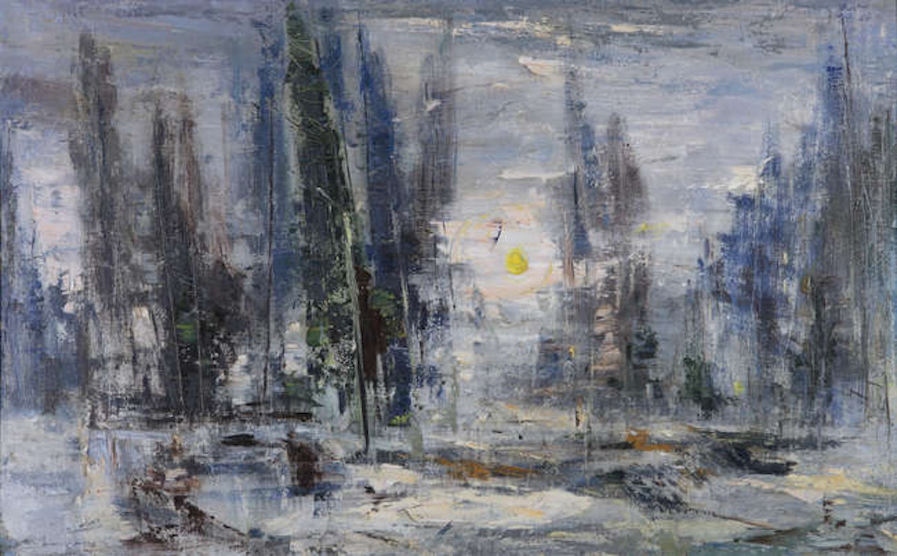 Low Winter Sunlight through Trees by Kenneth Webb