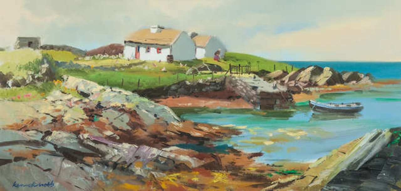Mrs Bent"s Cottage, Mannin Bay by Kenneth Webb