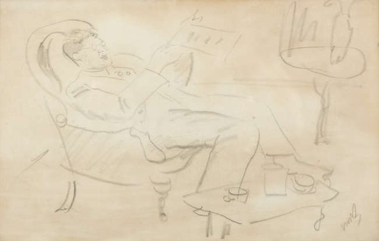 Study of a Reclining Gentleman by Norah McGuinness