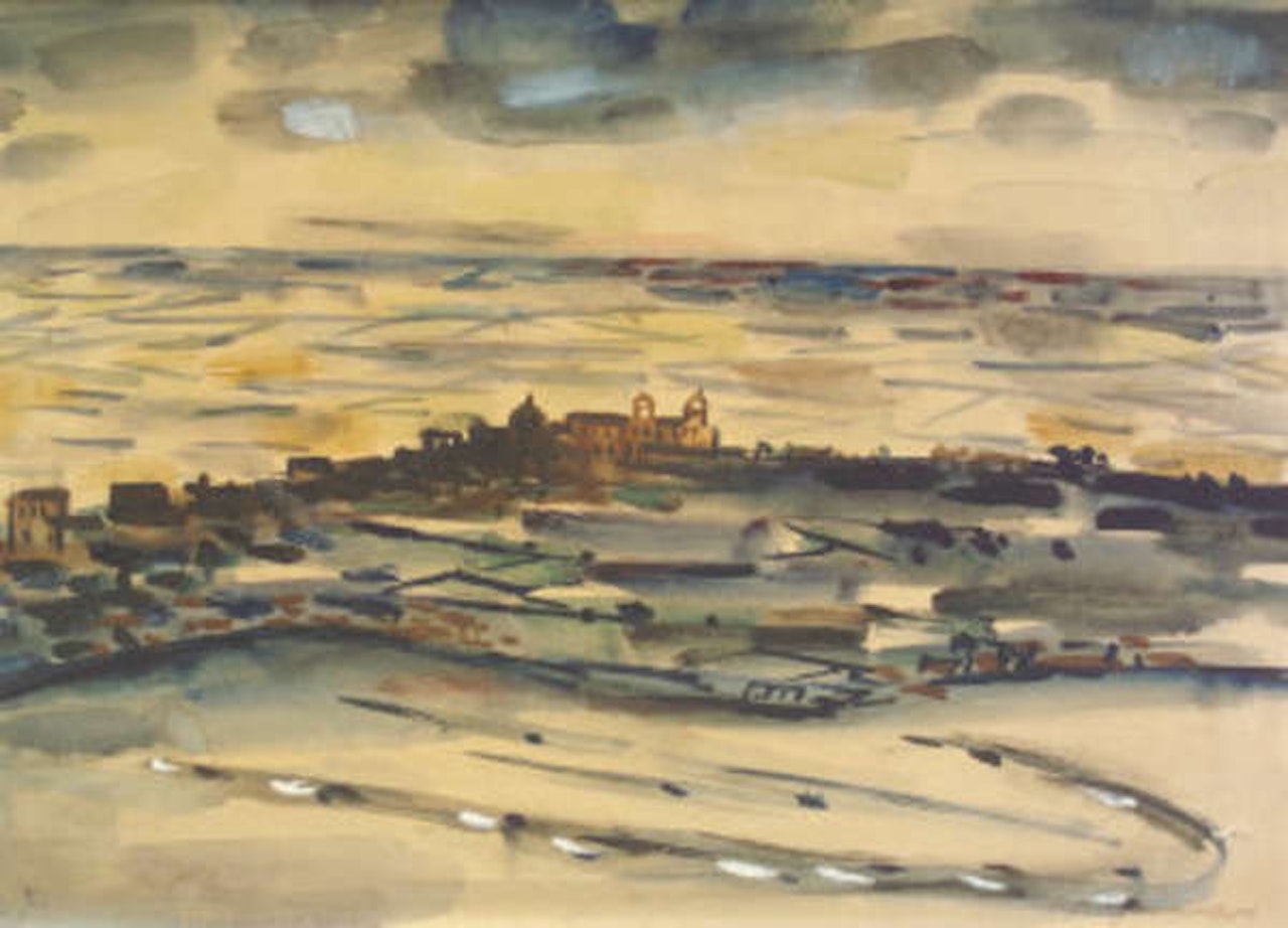 Continental Coastal Townscape by Norah McGuinness