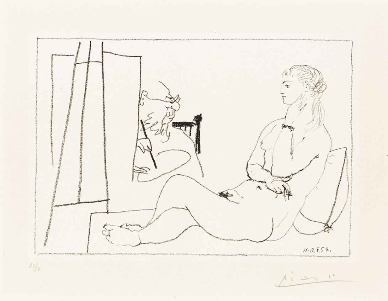 Le Modèle Étendue by Pablo Picasso