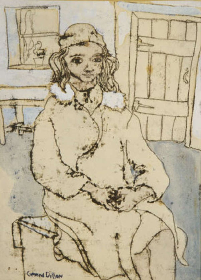 Kathleen Joyce in Connemara Cottage by Gerard Dillon