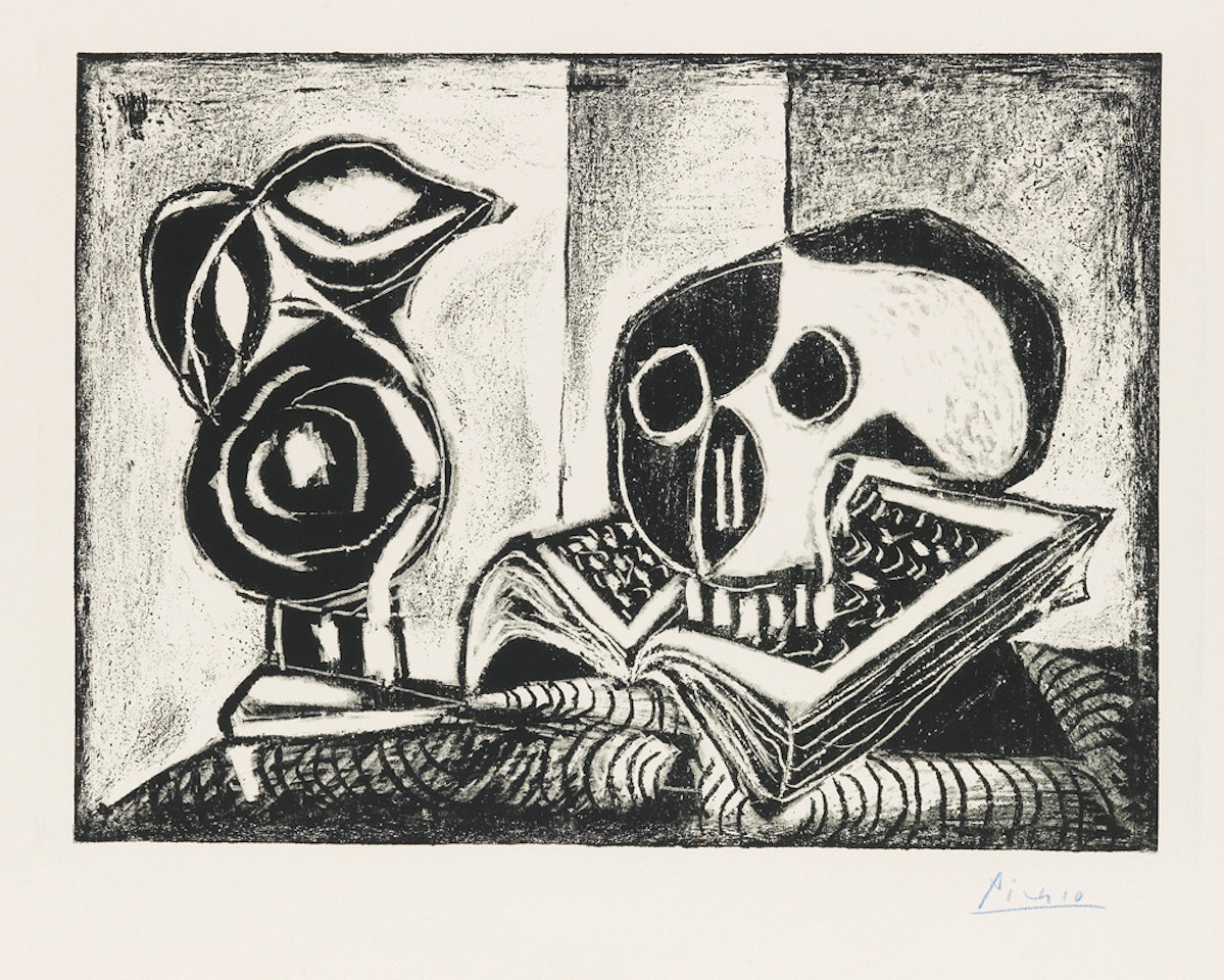 Le Pichet noir et la tête de mort by Pablo Picasso