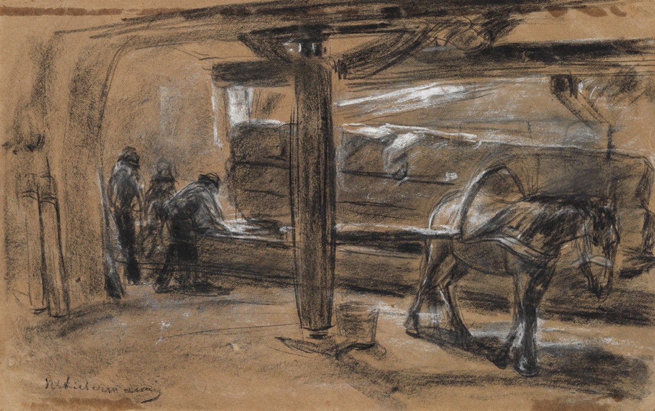 Tuchwalke in Florenz by Max Liebermann