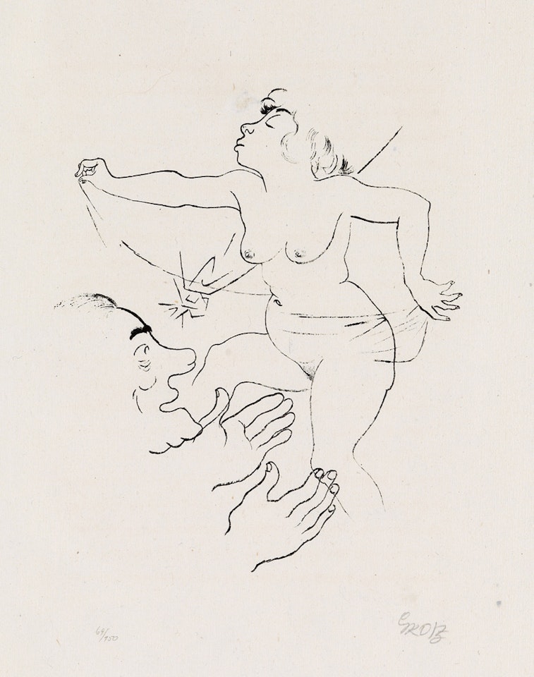 Lady Hamiltons Schleiertanz by George Grosz