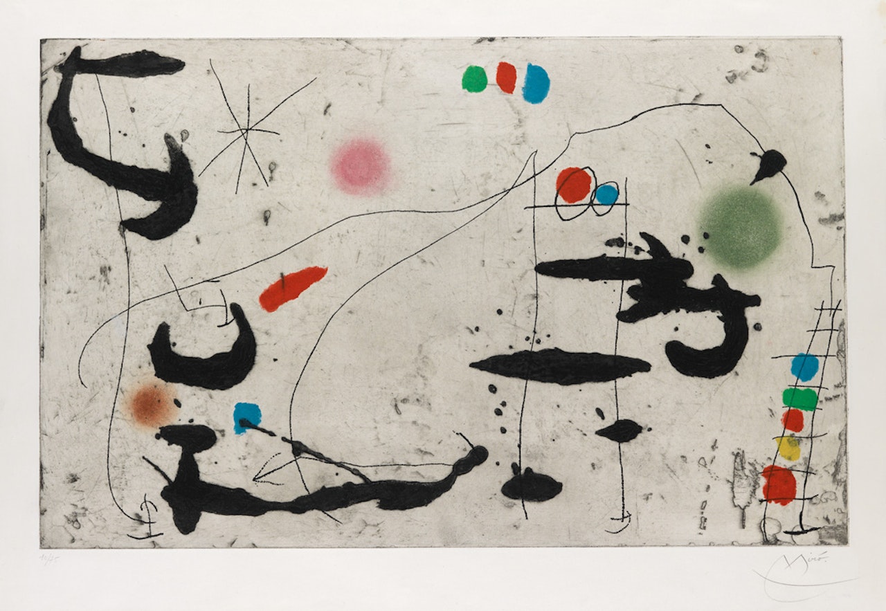 Tracé sur la Paroi VI by Joan Miró
