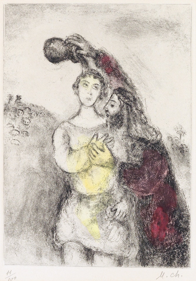 Onction de Saül by Marc Chagall