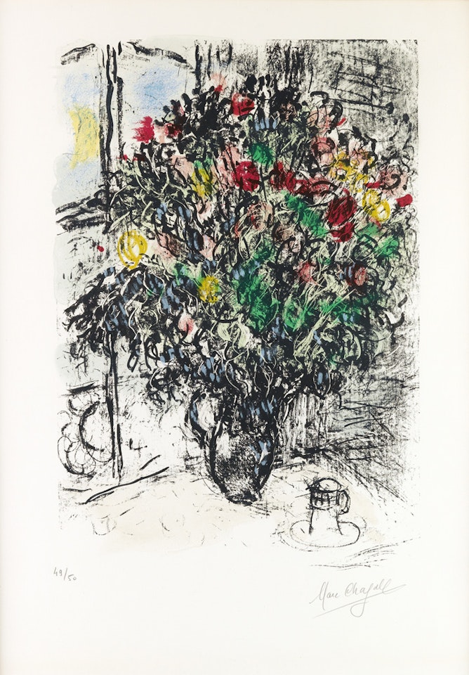 Le Bouquet rouge by Marc Chagall