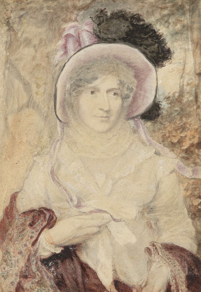 Lady in Pink Bonnet by English School