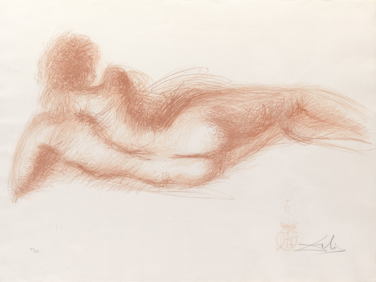 Femme nu de dos by Salvador Dali