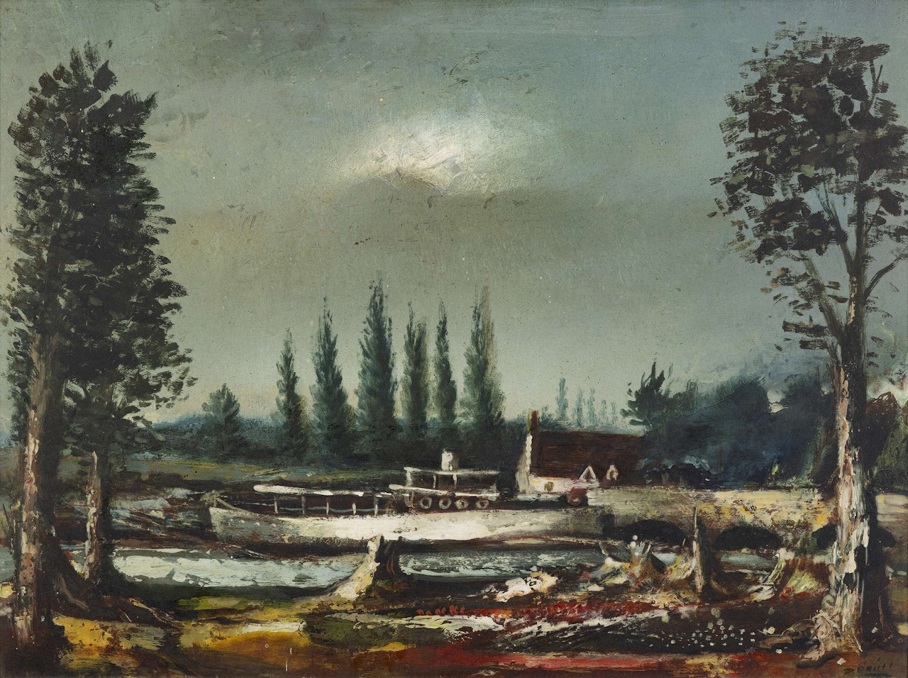 Boat on Thames by Daniel O'Neill