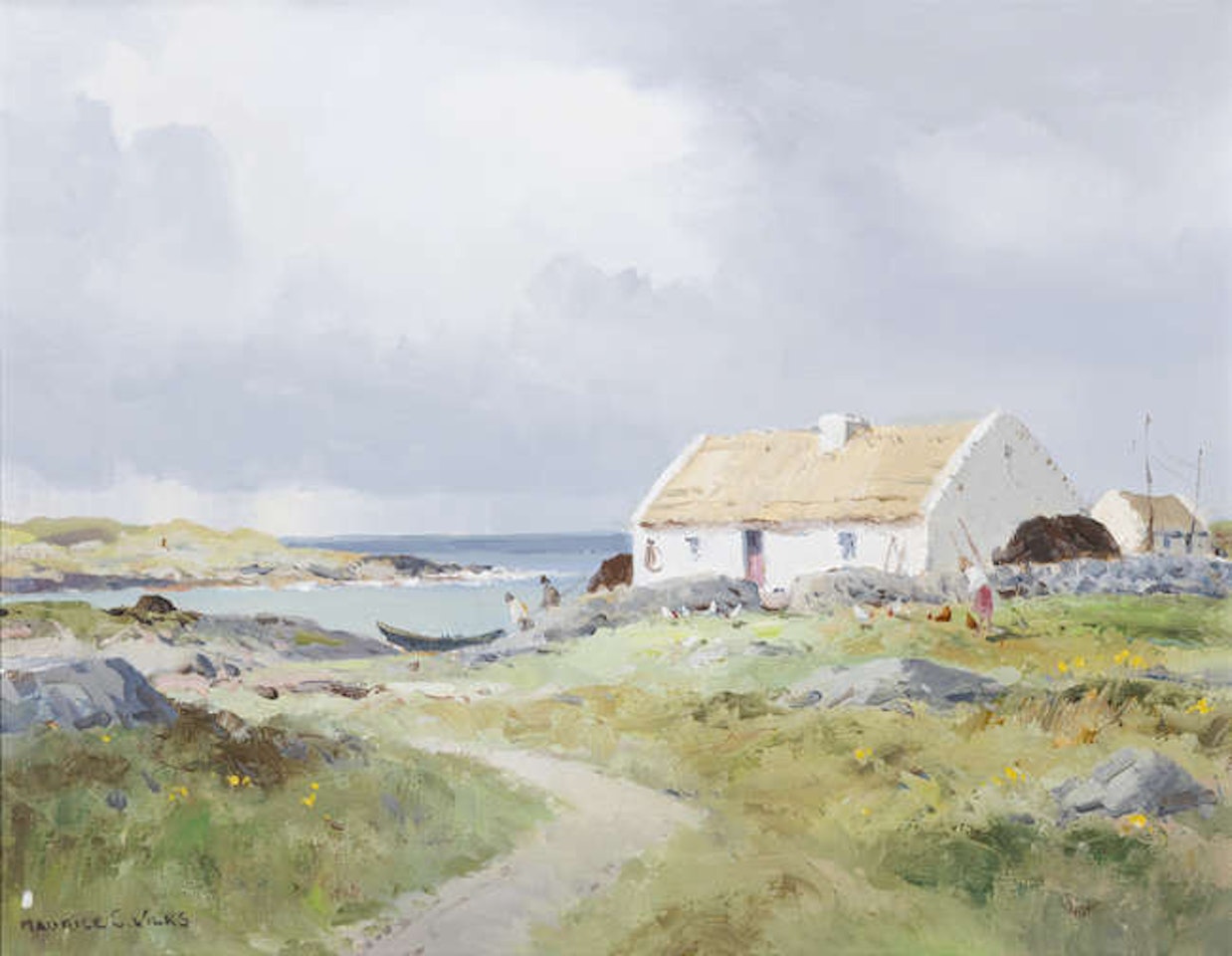 Western Landscape At Ballyconneely, Connemara by Maurice Canning Wilks
