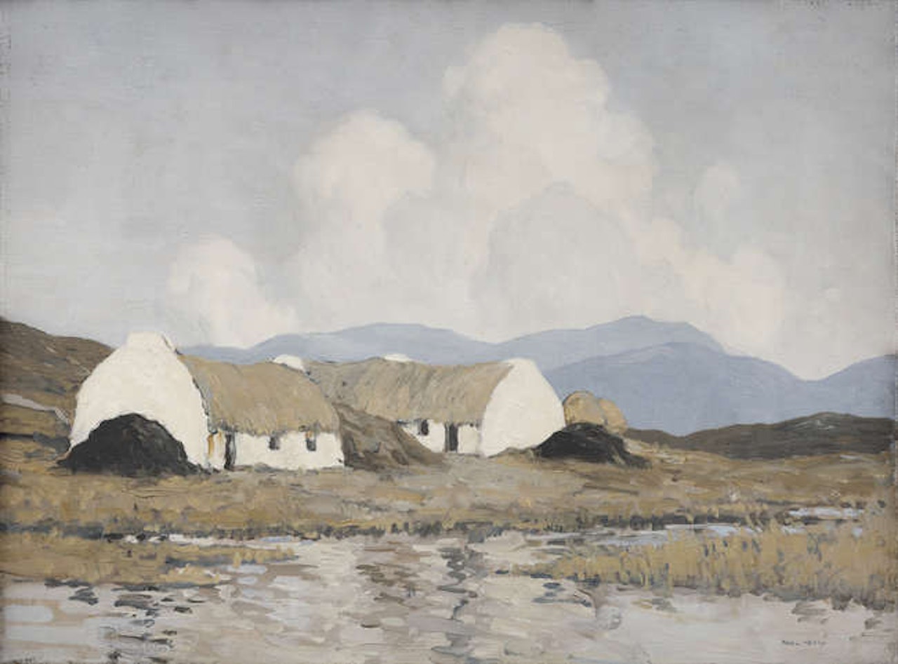 Cottages by the Lake, Outer Killary, Connemara by Paul Henry