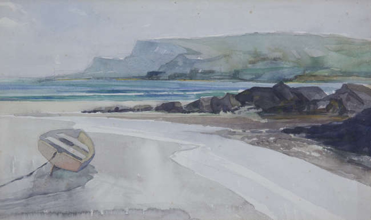 Boat at low tide by English School