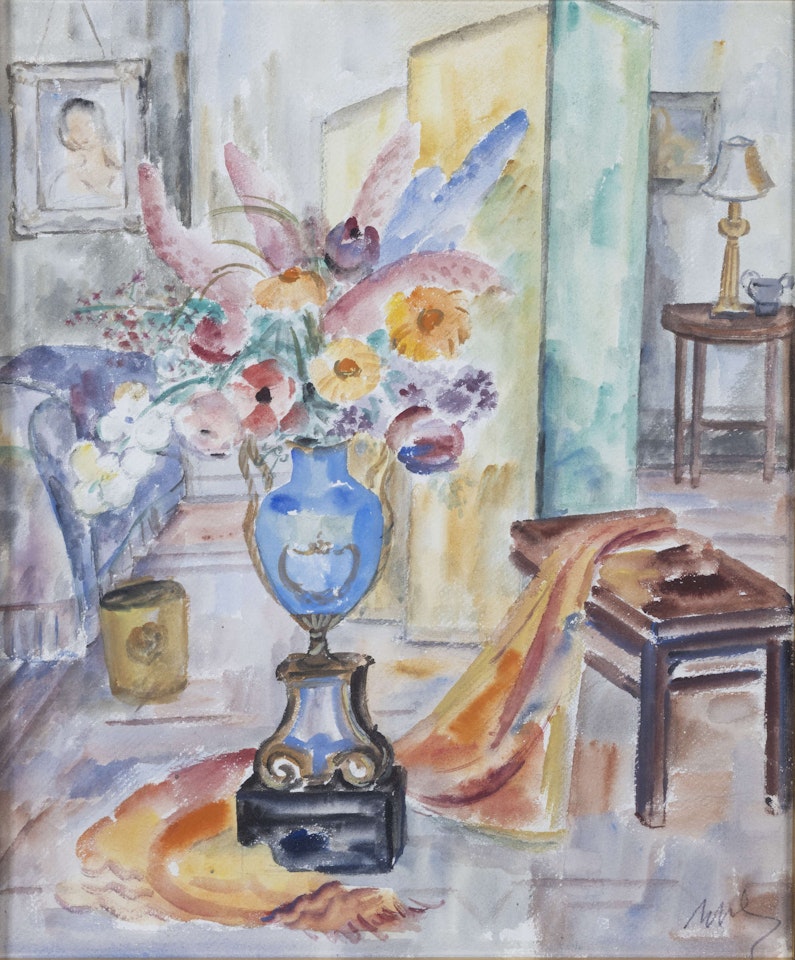 Interior with still life by Norah McGuinness