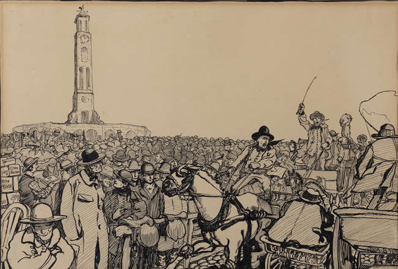 On the Stones - The Cattle Market, Caledonian Road, Selling Cheap Nags by Jack Butler Yeats