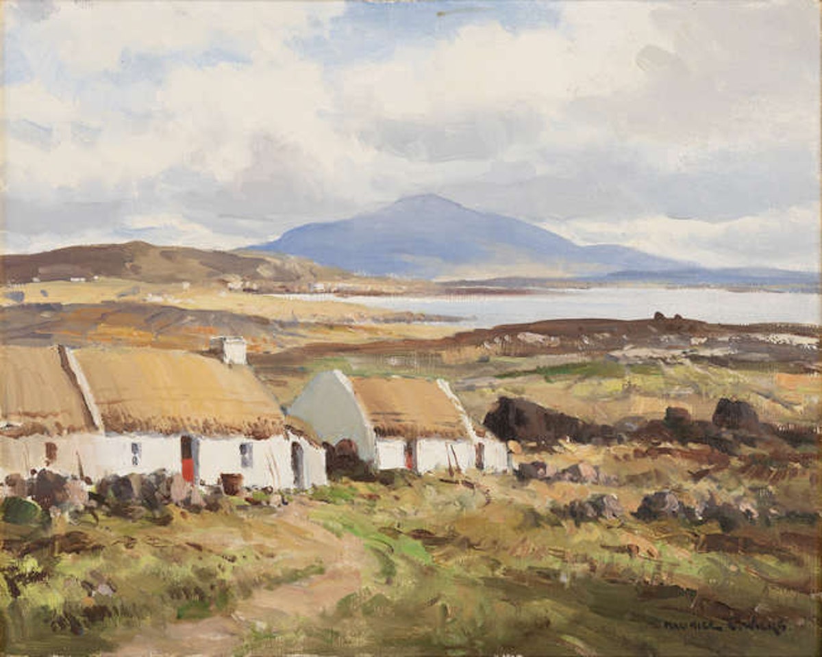 Thatched Cottages, West of Ireland by Maurice Canning Wilks