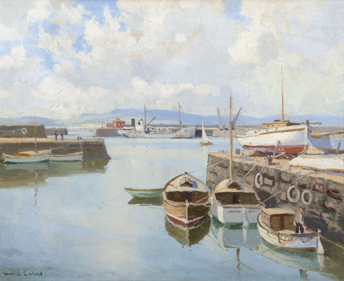 Carrick Harbour, Co. Antrim by Maurice Canning Wilks