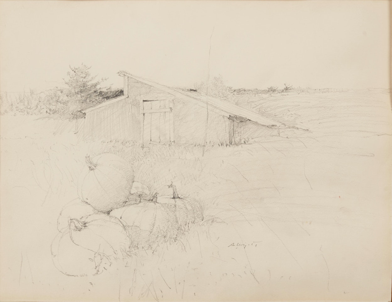 Erickson"s Back Shed by Andrew Wyeth