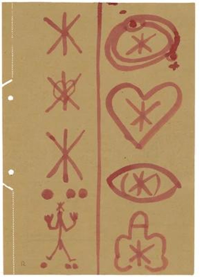 Untitled, Series B (4 sheets) by A.R. Penck