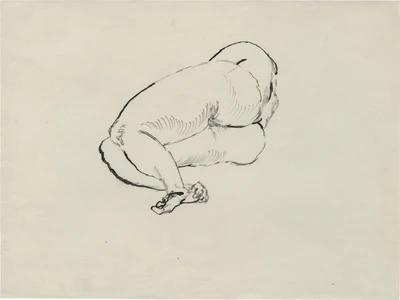 Liegender Akt, von hinten (Reclining Nude, from the Back) by George Grosz