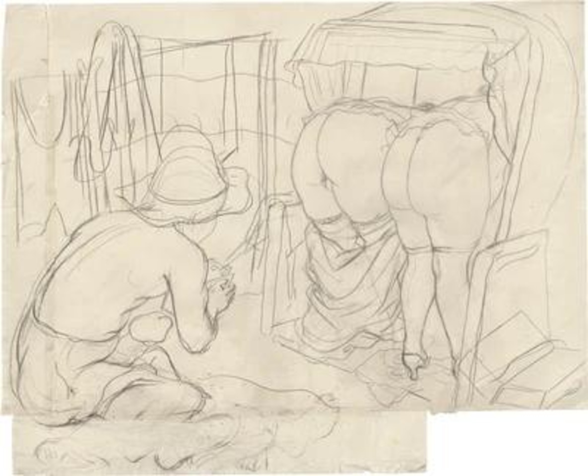 Erotic Scene at the Baltic Sea Beach by George Grosz