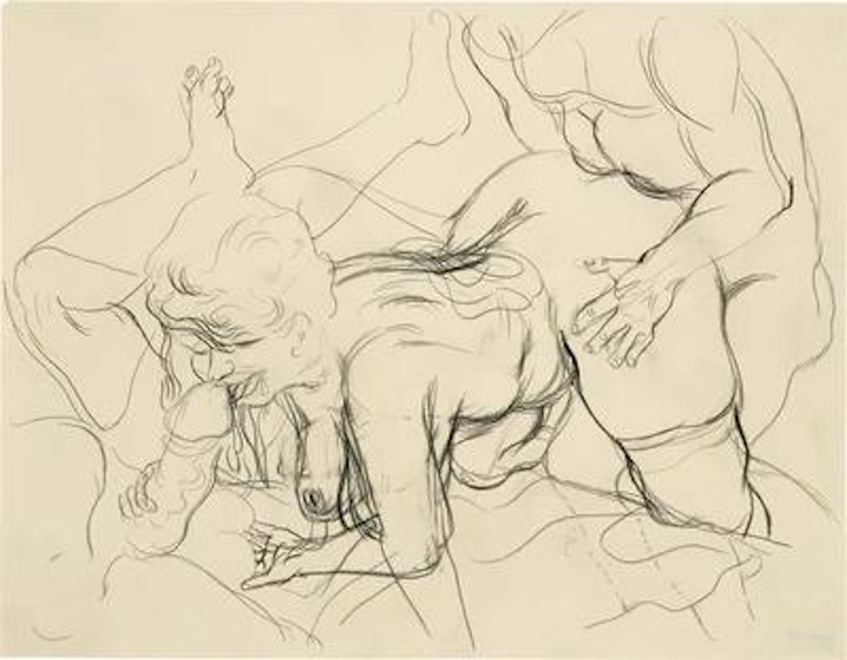 Ménage-à-trois (Eva, Lotte and George) by George Grosz