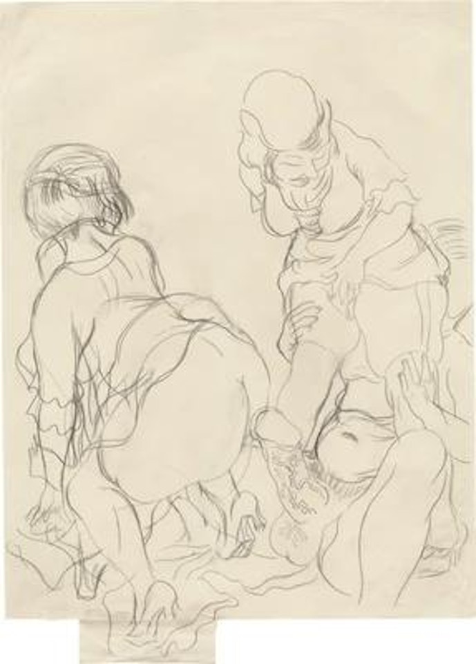 Ménage-à-trois (Eva, Lotte and George) by George Grosz