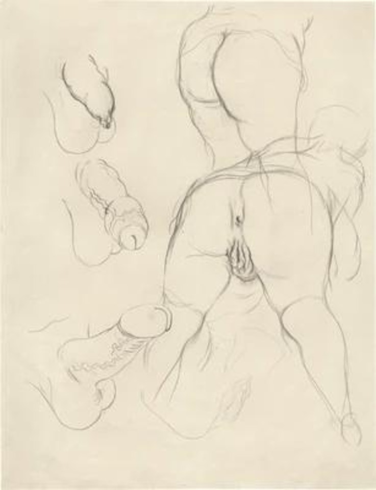 Erotic Scene, Phase I, II and III by George Grosz