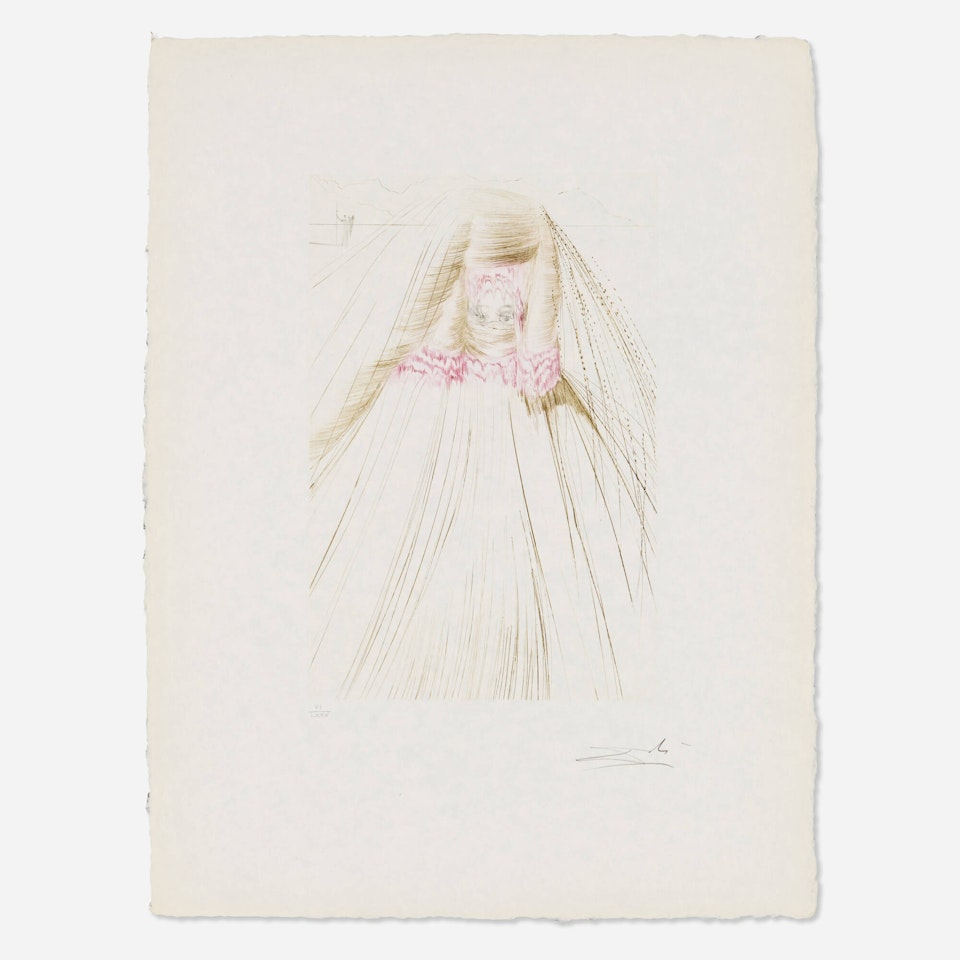 La Reine avait bliaut de soie (from the Tristan et Iseult portfolio) by Salvador Dali